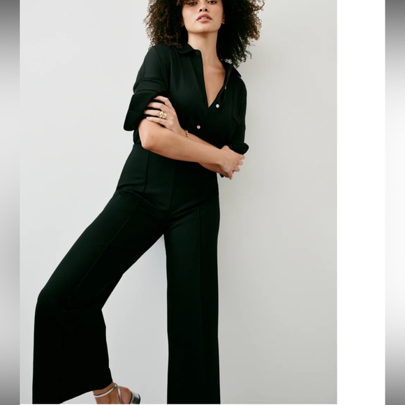 SPANX Smooth Perfect Fit Ponte Cropped Wide Leg Pant Size Medium - Picture 9 of 17